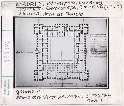 Vorschaubild Madrid: Escorial, Grundriss. Madrid, Arch. de Palacio 